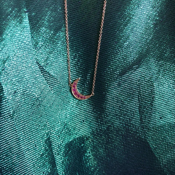 Andrea Forman Ruby Crescent necklace - Picture 8 of 8